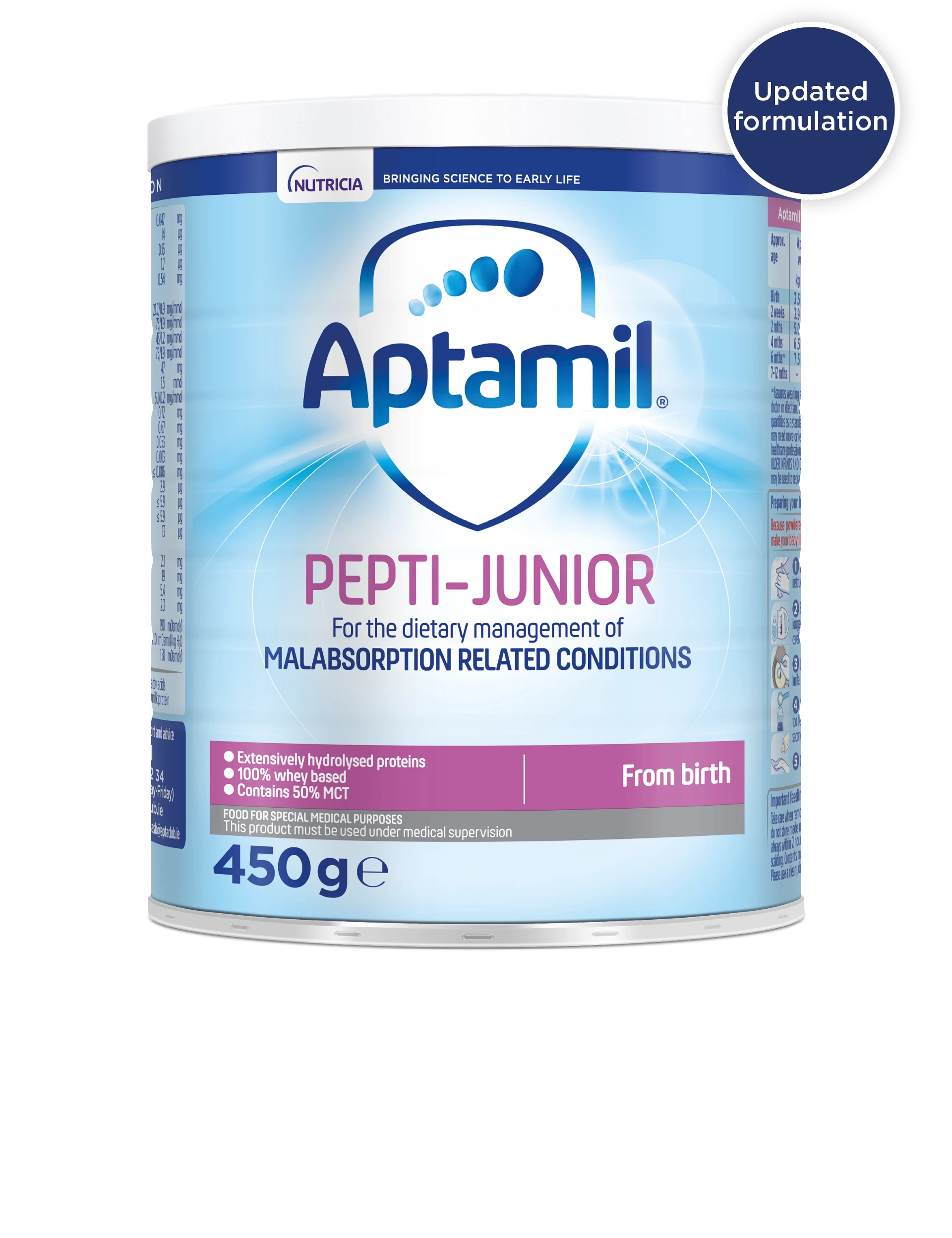 Aptamil® Pepti Junior 450g Tin Extensively Hydrolysed Formula