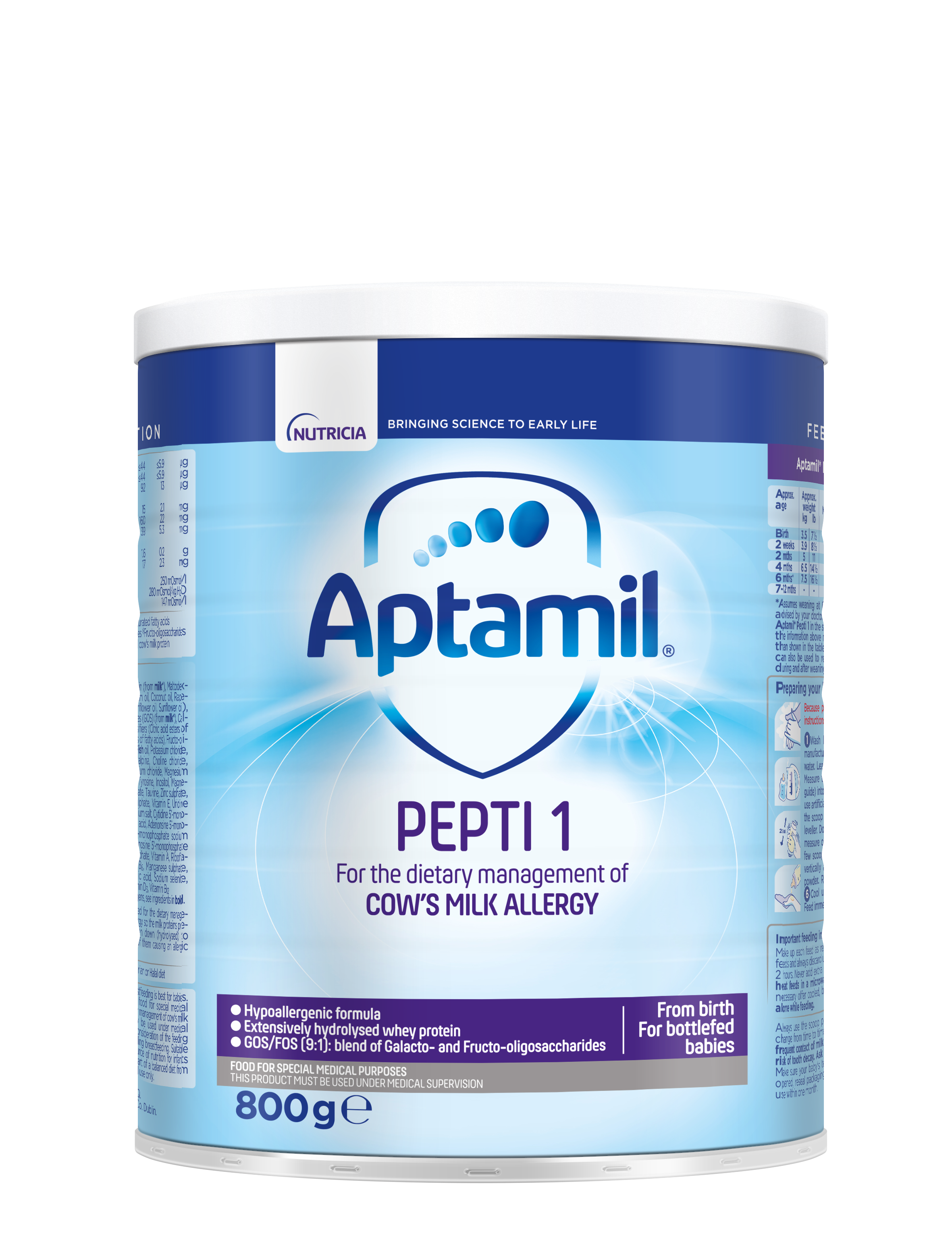 Aptamil® Pepti 1 800g Tin Extensively Hydrolysed Formula